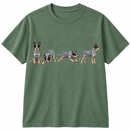 Blue heeler dog shirt - blue,