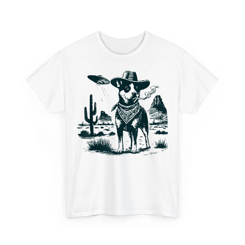 Western cowboy dog smoking - western,